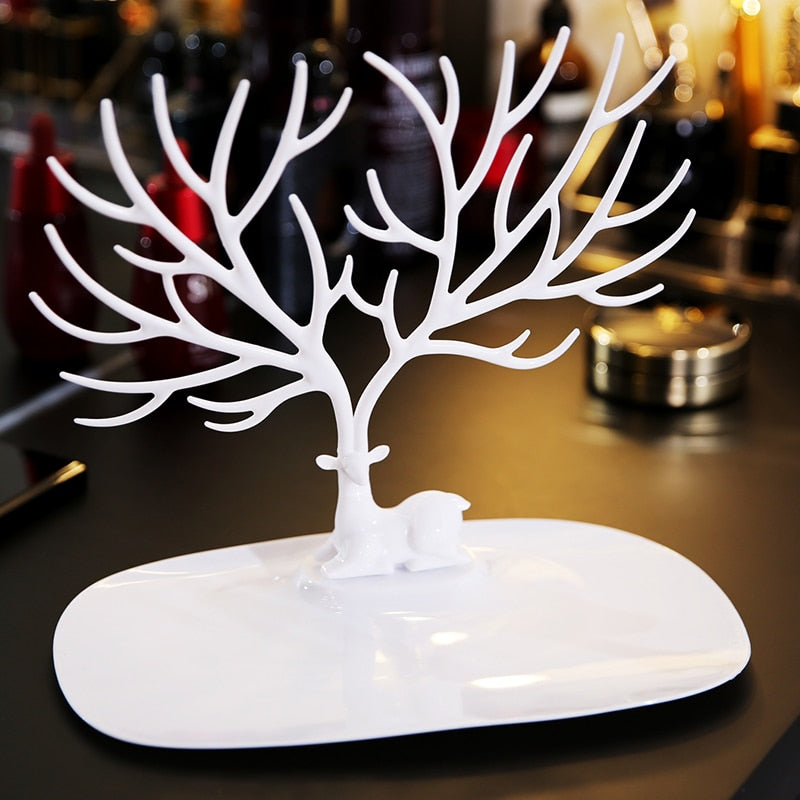 ANFEI Little Deer Earrings Necklace Ring Pendant Bracelet Jewelry Display Stand Tray Tree Storage Racks Organizer Holder H39